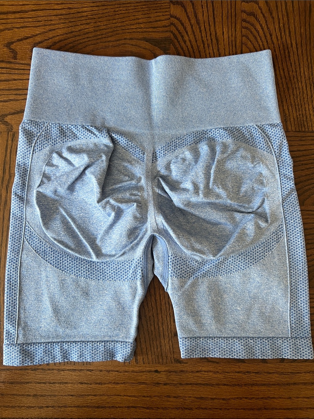 Seamless High-Waist Women’s Bike Shorts in Light Gray